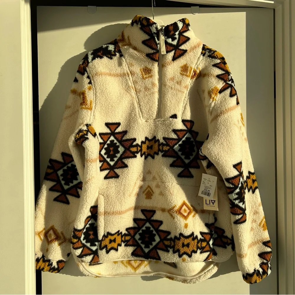 Aztec Patterned Cream Sweater - Picture 3 of 7